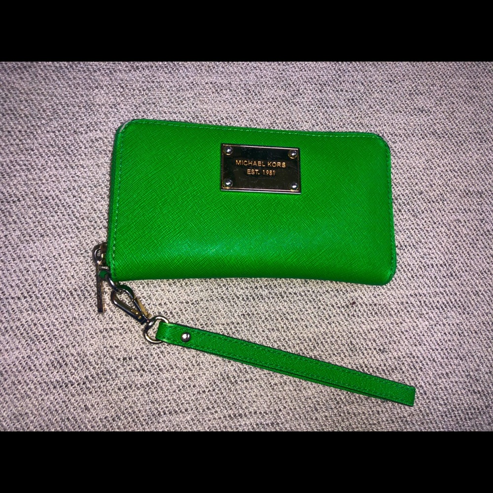 Green Michael Kors Wallet